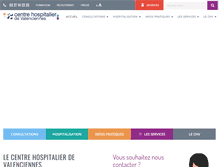 Tablet Screenshot of ch-valenciennes.fr